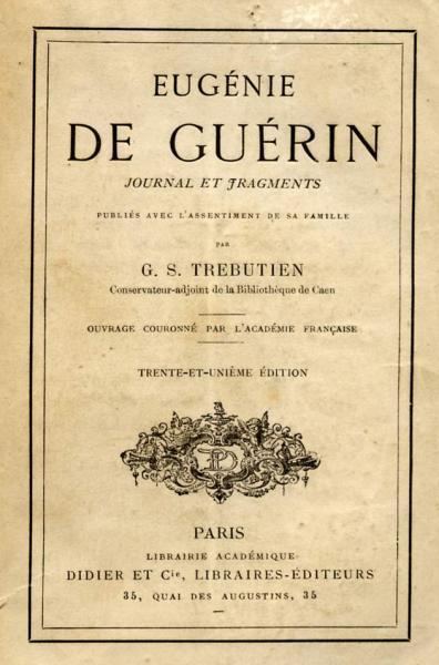 Maurice de Guérin Maurice de Gurin Les Amateurs de Remy de Gourmont