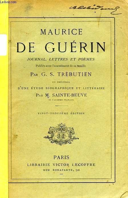 Maurice de Guérin De Gu Rin Maurice