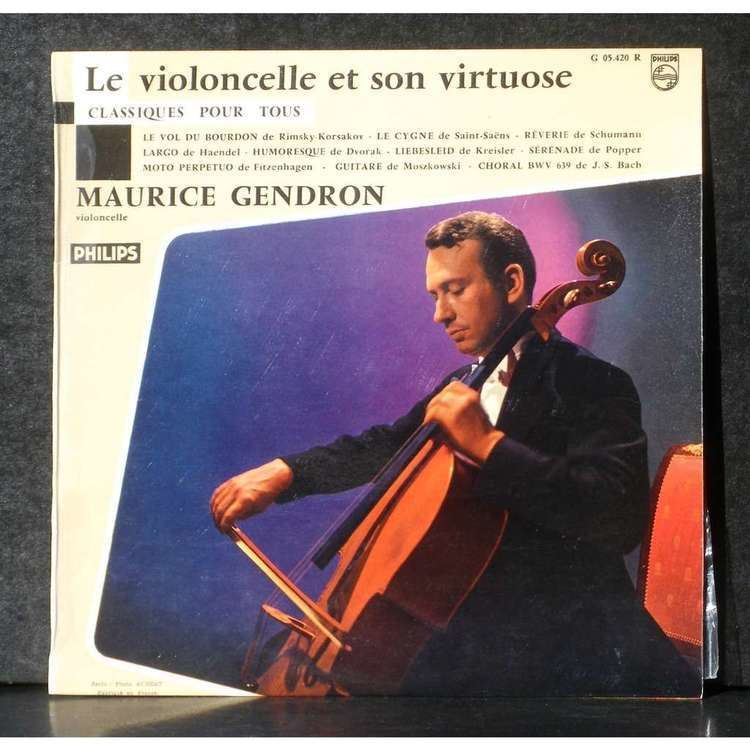 Maurice Gendron Le violoncelle et son virtuose Schumann SaintSaens