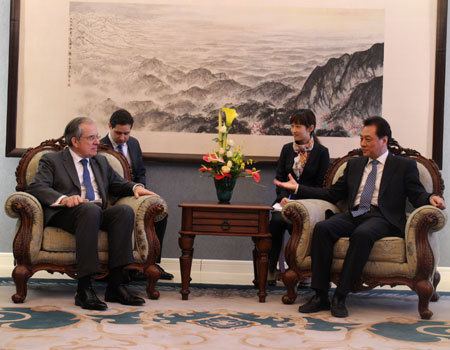 Maurice Gourdault-Montagne Vice Foreign Minister Wang Chao Meets with French