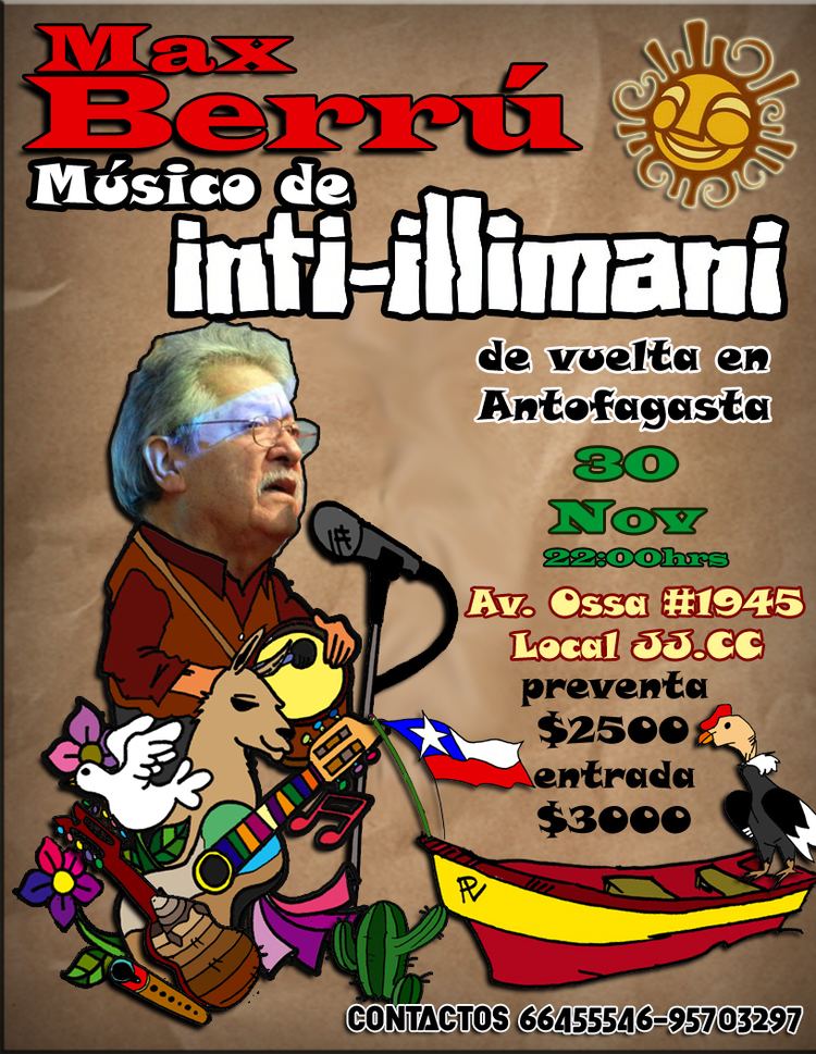 Max Berrú Max Berr fundador de Inti Illimani se presentar en Antofagasta