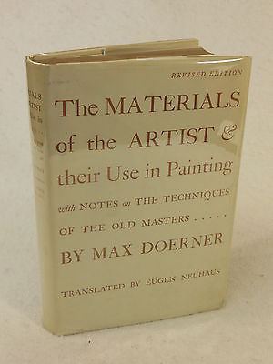 Max Doerner (artist) Max Doerner The Materials Of The Artist Harcourt Brace 1962 Hcdj