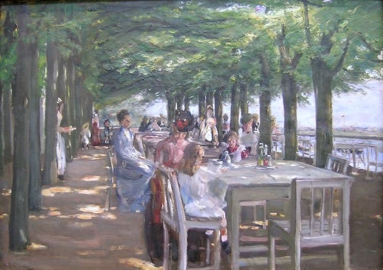 Max Liebermann The Terrace at the Restaurant Jacob in Nienstedten on the