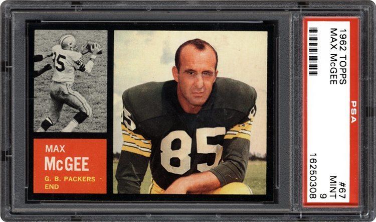 Max McGee 1962 Topps Max McGee PSA CardFacts