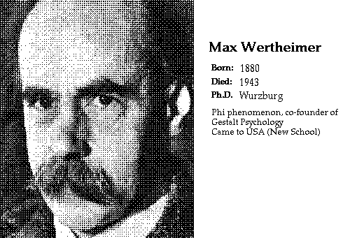 max wertheimer gestalt psychology