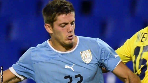Maximiliano Amondarain BBC Sport Cardiff sign Uruguayan defender Maximiliano