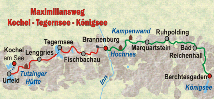 Maximiliansweg Maximiliansweg Deutschland Auf dem Alpenkamm vom Bodensee bis