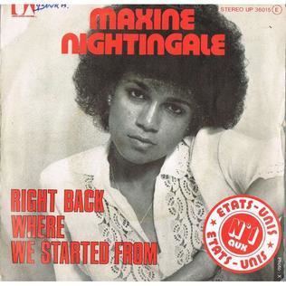 Maxine Nightingale Right Back Where We Started From Wikipedia