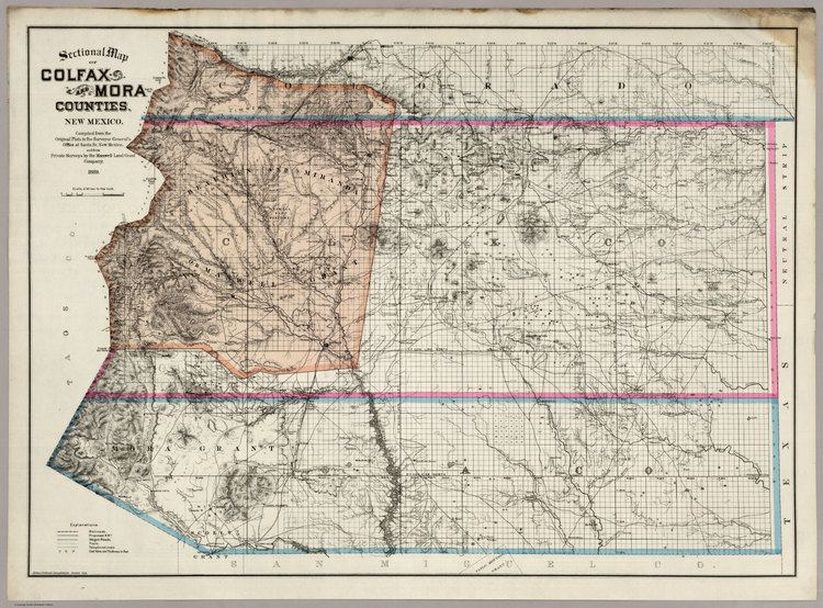 Maxwell Land Grant Sectional Map Of Colfax And Mora Counties David Rumsey Historical