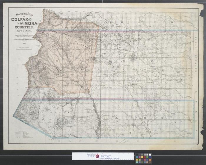 Maxwell Land Grant Sectional map of Colfax and Mora Counties New Mexico Compiled from