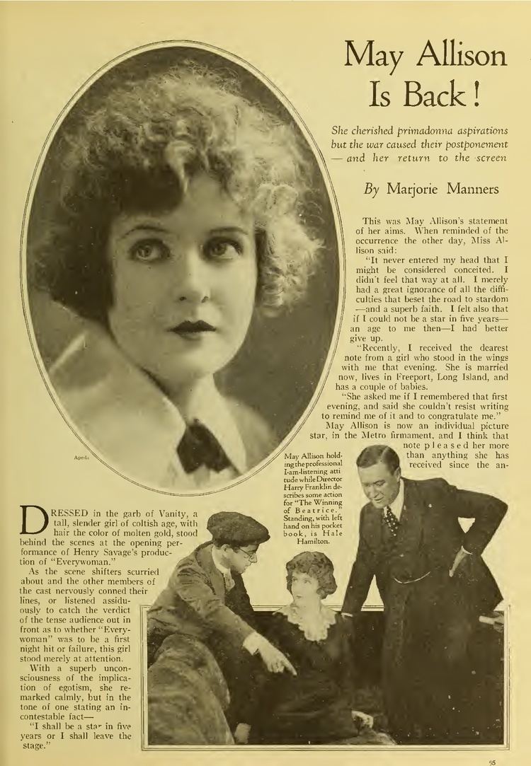 May Allison Star Discourse May Allison and Photoplay HOLLYWOOD