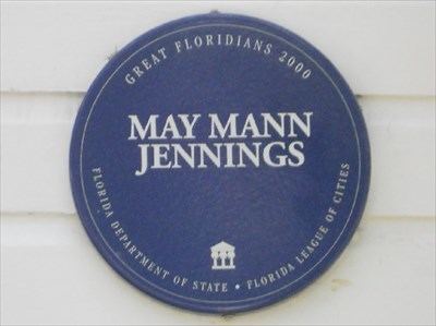 May Mann Jennings May Mann Jennings Brooksville FL Blue Plaques on Waymarkingcom