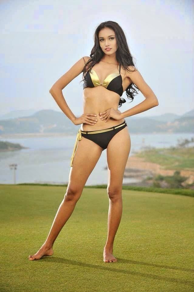 May Myat Noe Miss Asia Pacific World 2014 winner May Myat Noe bikini
