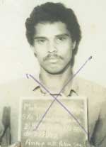 Maya Dolas, an Indian underworld gangster picture marked 'X' after his death