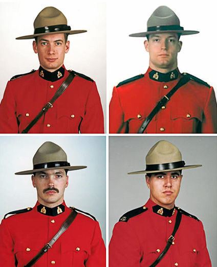 The fallen four- Anthony Gordon, Leo Johnston, Brock Myrol, and Peter Schiemann in their uniform