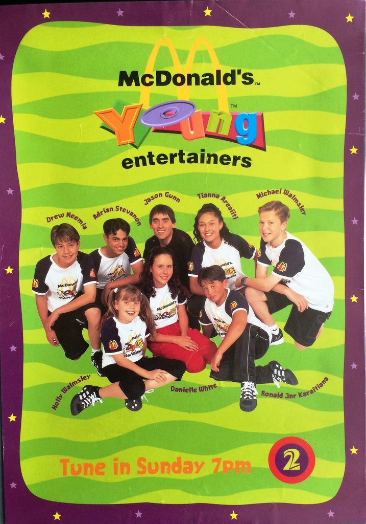 McDonald's Young Entertainers 1990s McDonald39s Young Entertainers Poster Steve Flickr