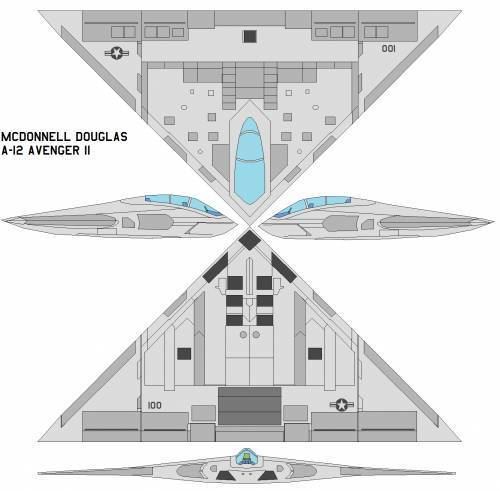 McDonnell Douglas A-12 Avenger II TheBlueprintscom Blueprints gt Modern airplanes gt McDonnell