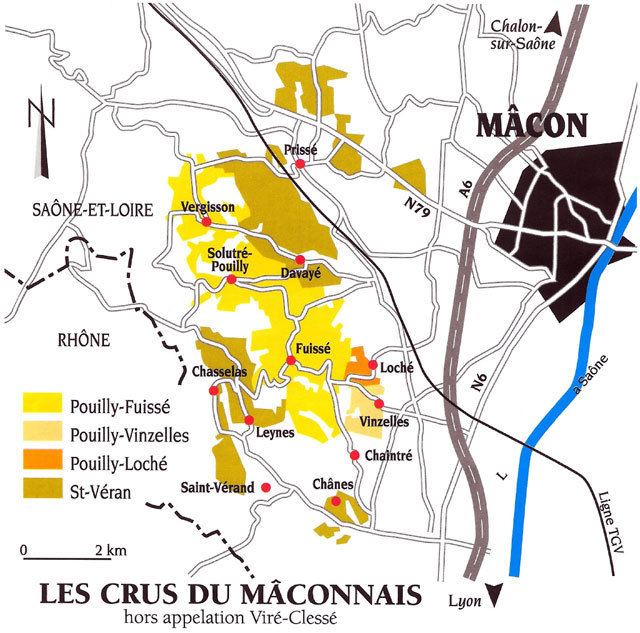 Mâconnais On the map The winegrowing region Jacques amp Nathalie SAUMAIZE