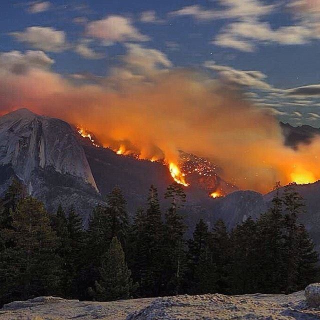 Meadow Fire Meadow Fire in LYV from Glacier Point YosemiteBlogcom