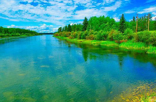 Meadow Lake Provincial Park Across the Watenhen River in Meadow Lake Provincial Park of