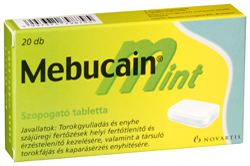 Mebucain MEBUCAIN MINT 2 mg1 mg szopogat tabletta