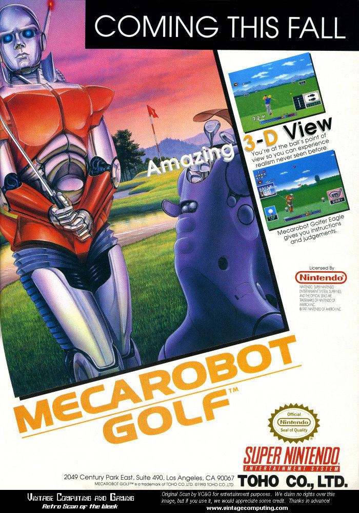 Mecarobot Golf VCampG Retro Scan of the Week Robots Golf Brilliant