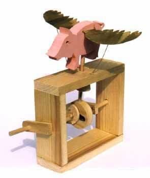 A pig with wings mechanical toy