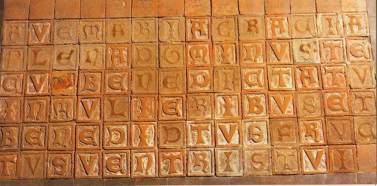 Medieval letter tile