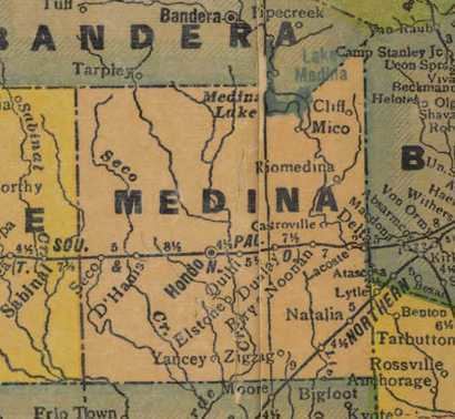 Medina County, Texas wwwtexasescapescomMapGLOMedinaCountyTexas1940sjpg