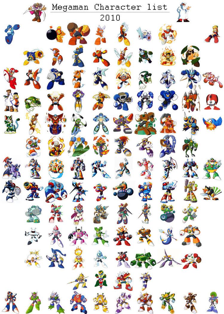 Mega Man (character) Megaman Character List 2010 by NightShadeX on DeviantArt