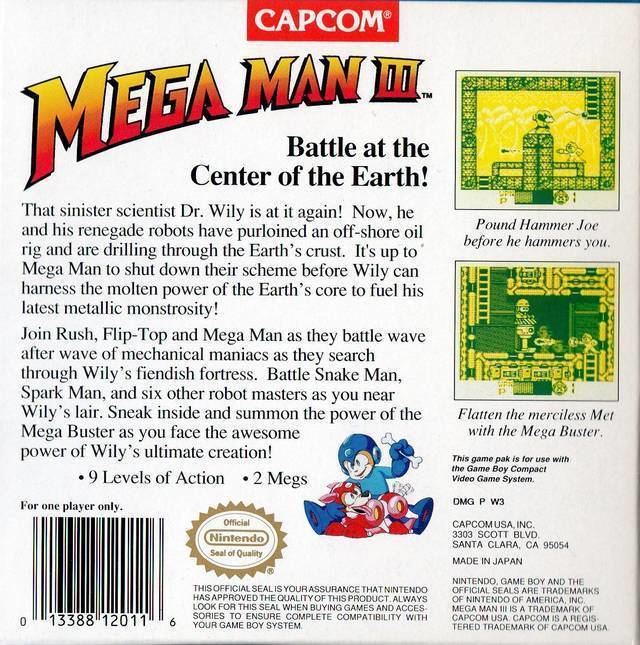 Mega Man III (Game Boy) Mega Man III Box Shot for Game Boy GameFAQs