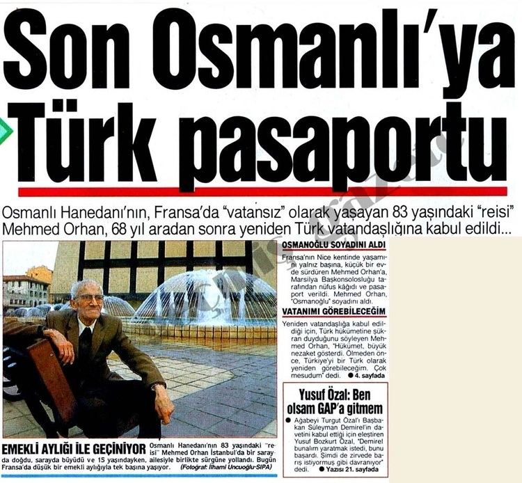 Mehmed Orhan Osmanl Devleti Mehmed Orhan Osmanolu