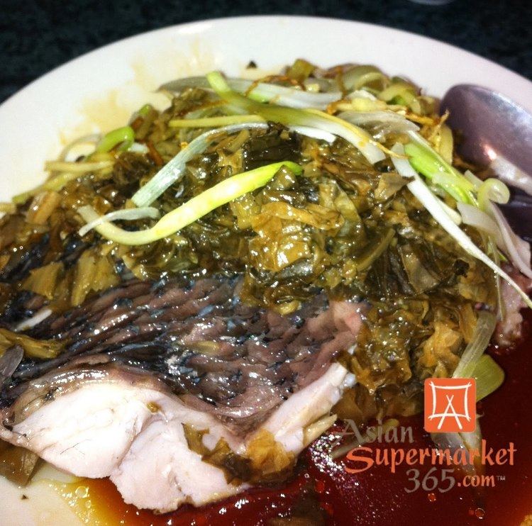Meigan cai AsianSupermarket365com Pickled Chinese Mustard Mei Cai Steamed Fish