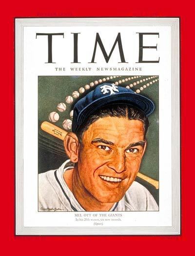 Mel Ott TIME Magazine Cover Mel Ott July 2 1945 Baseball New York