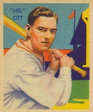 Mel Ott 1935 Diamond Stars Mel Ott 50 Baseball Card Value Price Guide