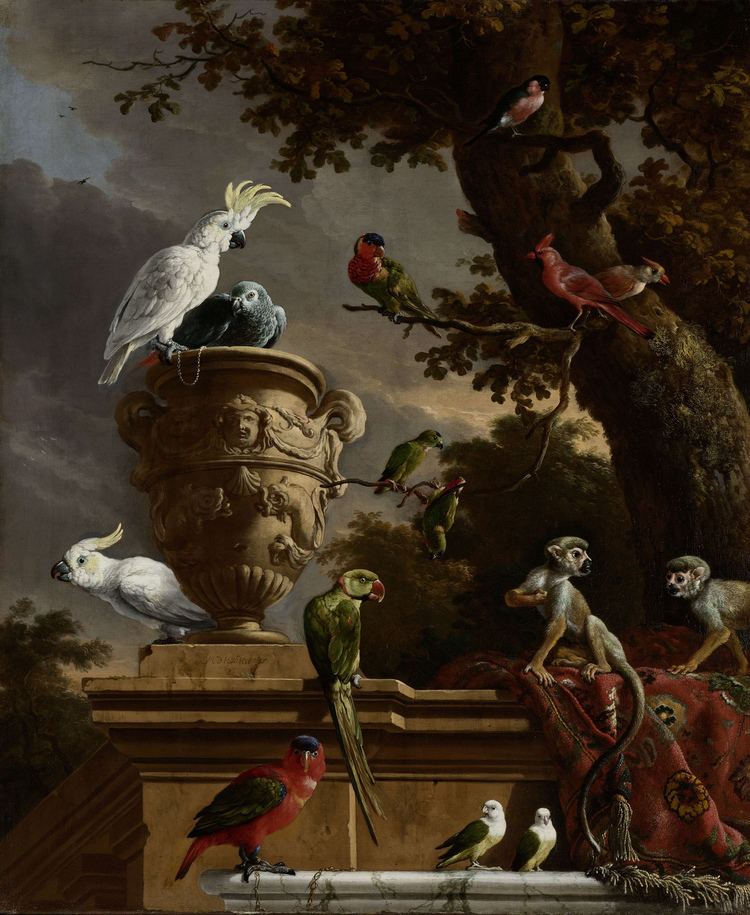 Melchior d'Hondecoeter FileDe menagerie Melchior d39 Hondecoeter ca 1690 Rijksmuseum