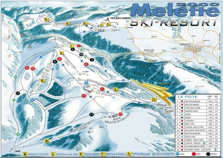 Melette Trail map Melette 2000 Gallio