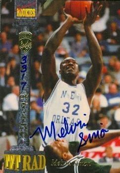 Melvin Simon (basketball) Melvin Simon autographed Basketball Card New Orleans 1994