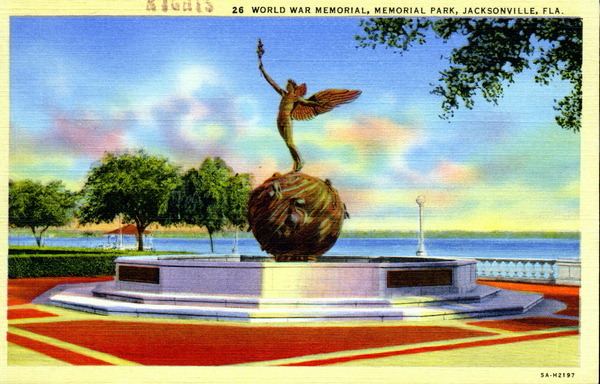 Memorial Park (Jacksonville) Florida Memory World War I memorial Memorial Park Jacksonville