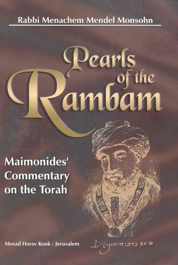 Menachem Mendel Monsohn Pearls of the Rambam Menachem Mendel Monsohn Avraham Berkovits