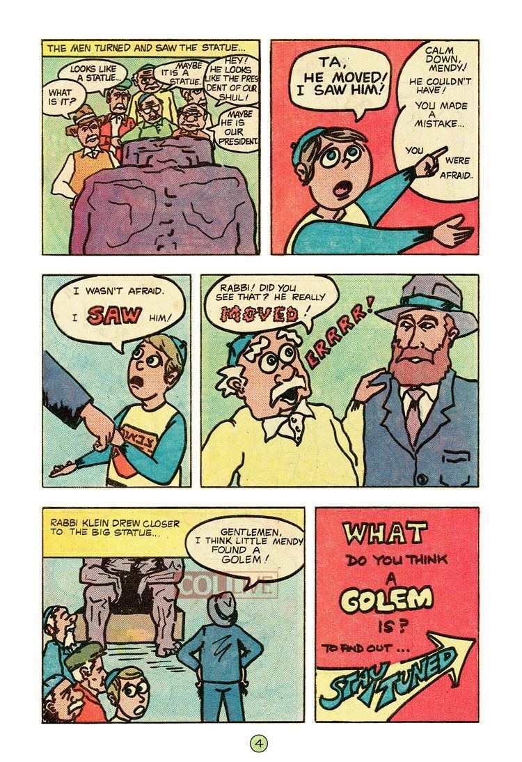 Mendy and the Golem The Saturday Comics Mendy and the Golem Mr Blog39s Tepid Ride