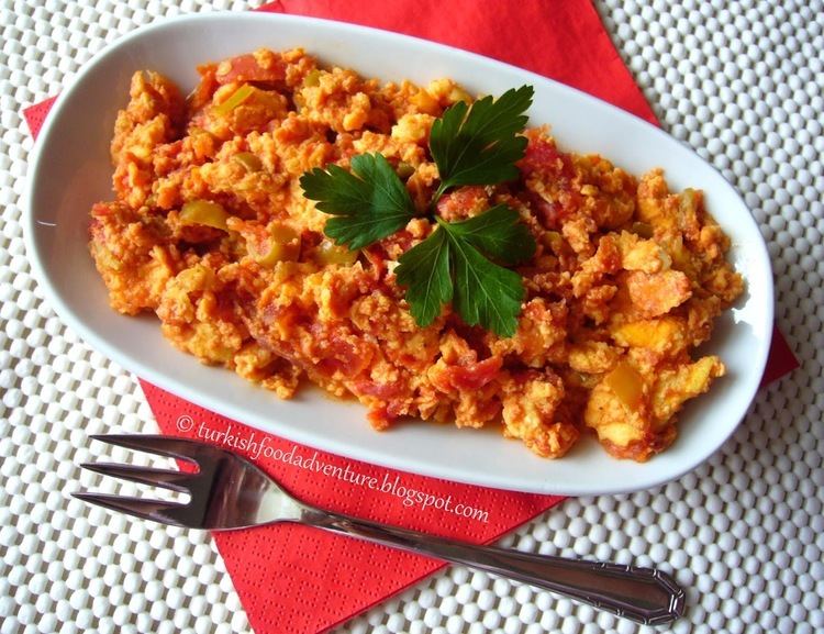 Menemen (food) Turkish Food Adventure Menemen Turkish breakfast of scrambled eggs