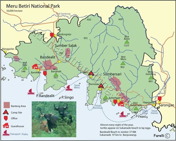 Meru Betiri National Park Meru Betiri National Park Map Java Meru Betiri National Park