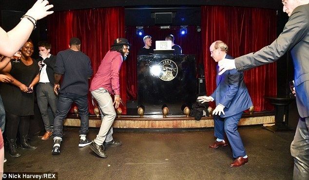 Mervyn Davies, Baron Davies of Abersoch Lord of the dance Labour peer shows off his best moves at Usher