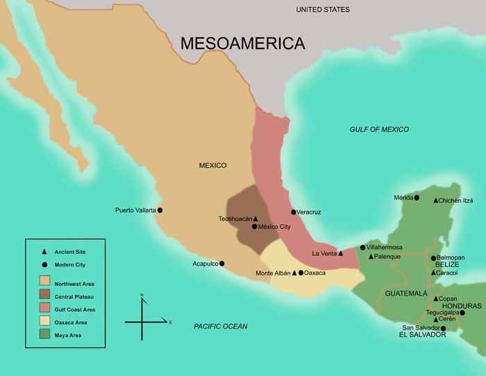Mesoamerica FAMSI Map of Mesoamerica Foundation for the Advancement of