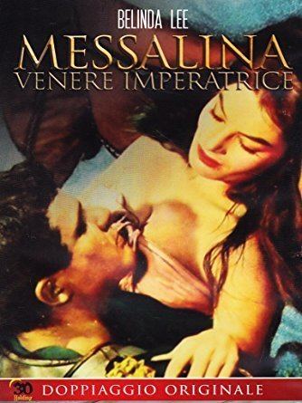 Belinda Lee and Spiros Focás looking at each other, in the movie poster of Messalina (1960 film)