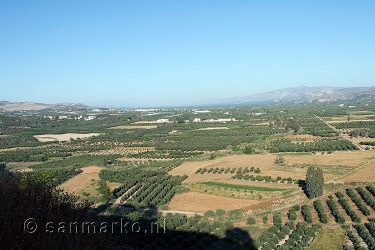 Messara Plain The Messara plain near Matala on Crete seen from Phaistos Greece