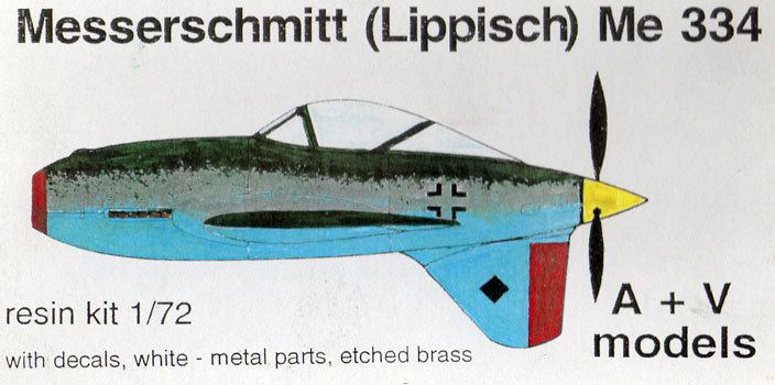 Messerschmitt Me 334 Messerschmitt Me334 172 Resin Model Kit by AV Models