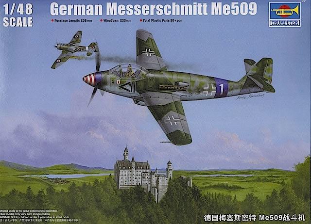 Messerschmitt Me 509 Trumpeter kit no02849 Messerschmitt Me 509 Review by Brad Fallen
