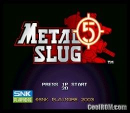 Metal Slug 5 Metal Slug 5 ROM Download for Neo Geo CoolROMcom